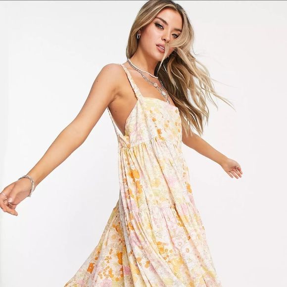 Free People Park Slope Maxi Dress in Light Combo - Picture 2 of 9